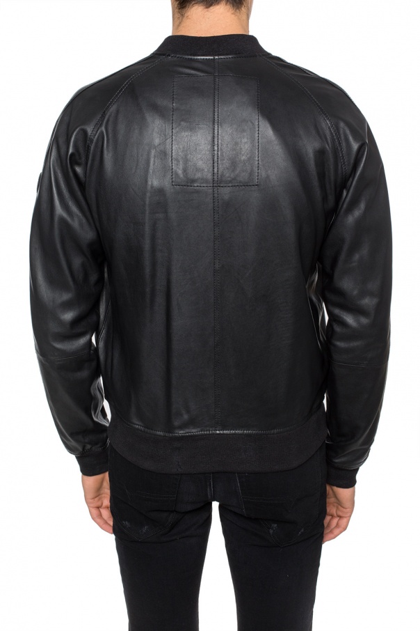 diesel bomber leather jacket